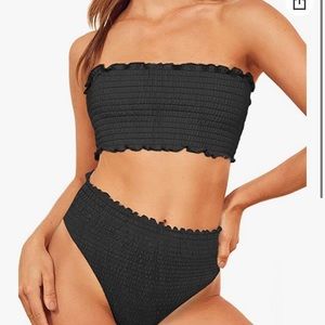 Never worn but not tags, black high waisted two piece bikini. NWOT